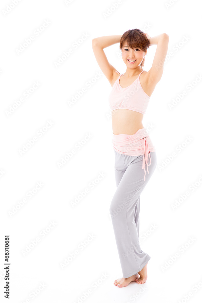 attractive asian woman exercise image attractive asian woman exercise image