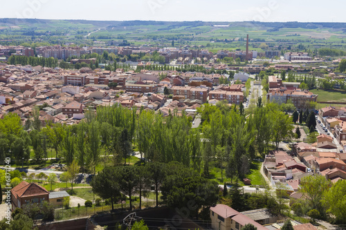 General panoramic view of the town of Palencia, Spain