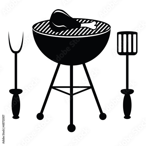 drumstick chicken fried on a barbecue grill