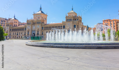 famous and tourist, plaza de Zorrilla in Valladolid, Spain