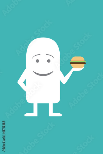 Animated personality gourmand man