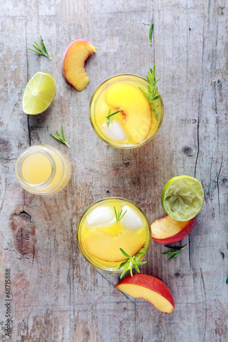 Fototapeta Naklejka Na Ścianę i Meble -  Natural Fruit Juices on Table