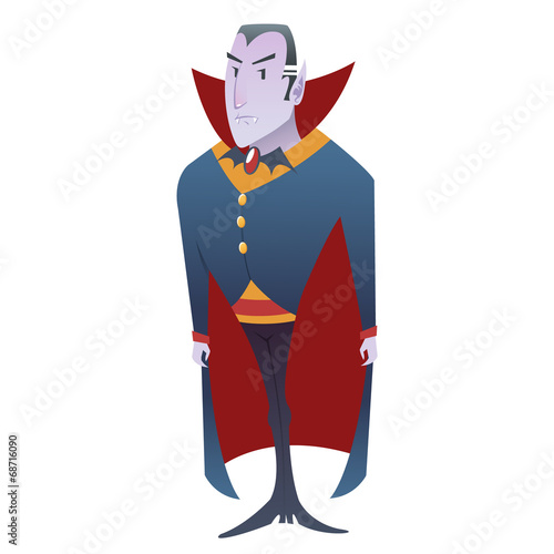 Funny cartoon Dracula vampire character