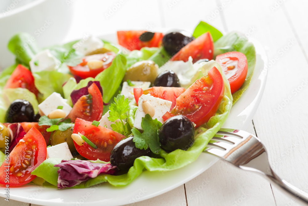 Healthy appetizing Mediterranean salad