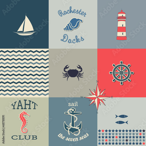 Nautical Icons Poster
