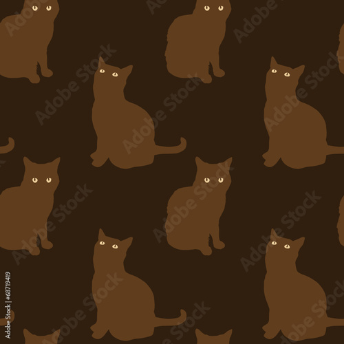 Fototapeta Naklejka Na Ścianę i Meble -  Cats Seamless Pattern