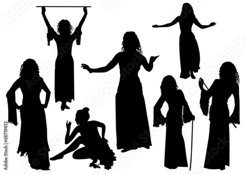 Oriental Dancers Silhouettes