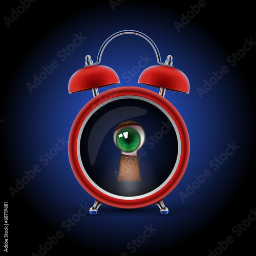 clock with keyhole eye