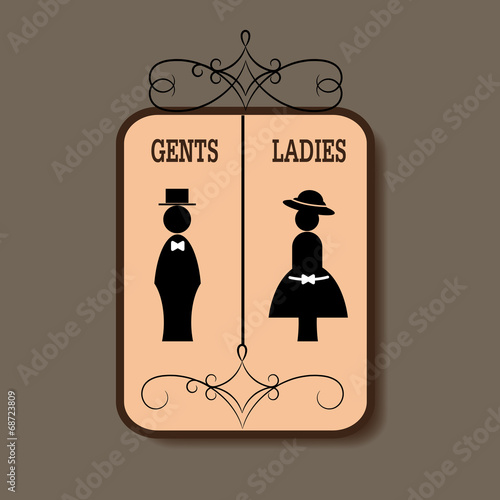 lady and gentleman sign