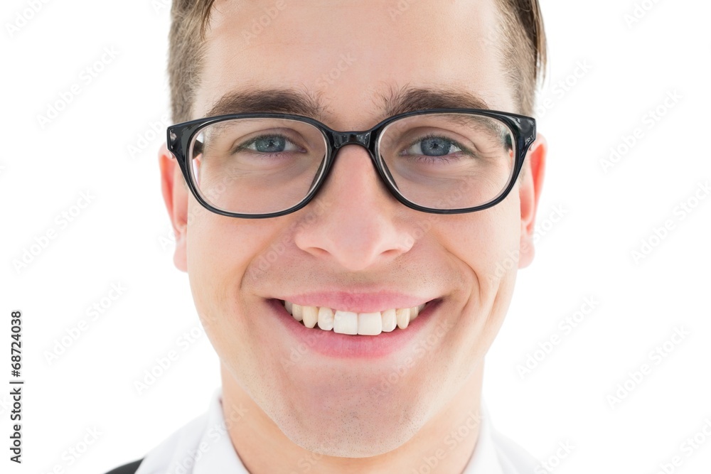 Nerdy hipster smiling at camera Nerdy hipster smiling at camera
