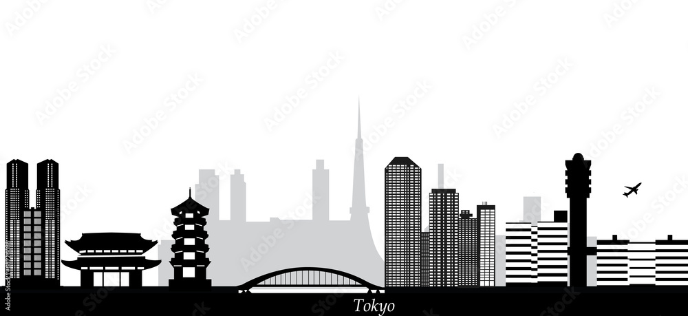 Obraz premium tokyo japan city skyline
