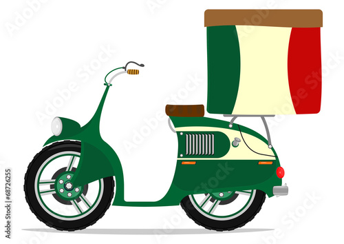 Funny cartoon scooter. Vector