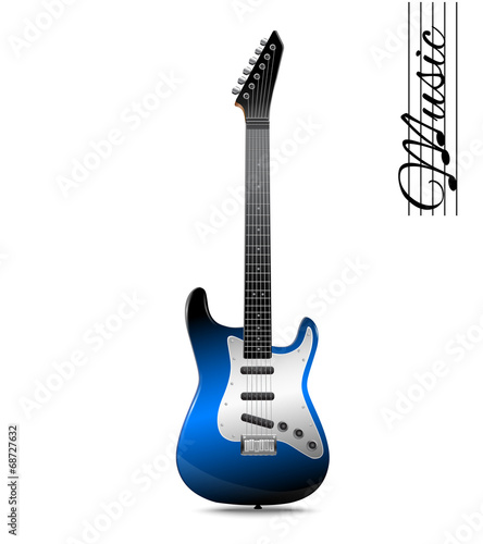 Electric guitar isolated