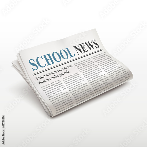 school news words on newspaper