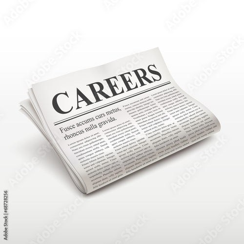 careers word on newspaper