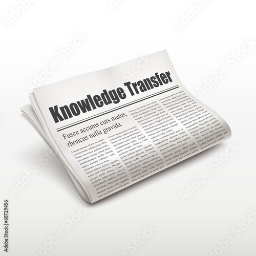knowledge transfer words on newspaper