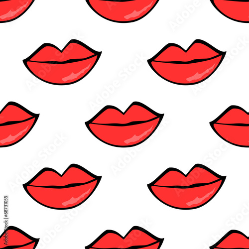 Seamless lips pattern