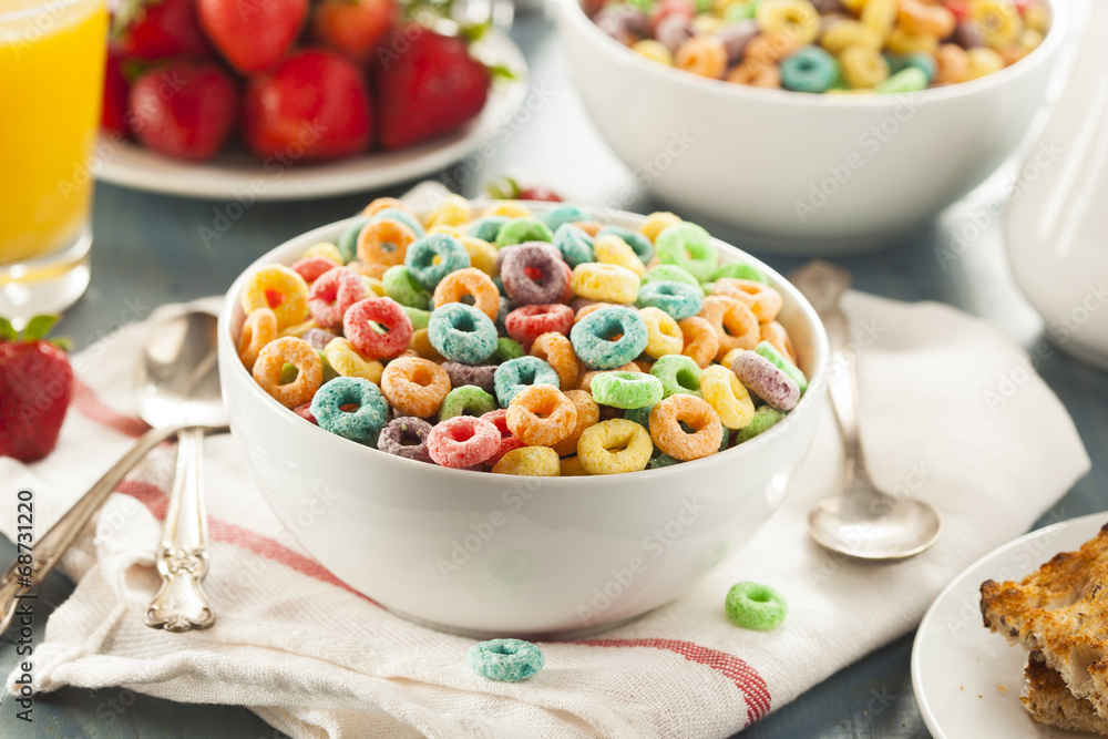 Coloful Fruit Cereal Loops Coloful Fruit Cereal Loops