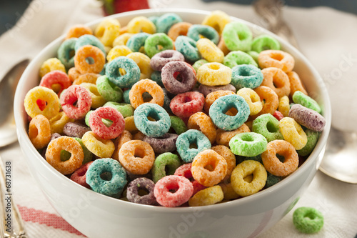 Coloful Fruit Cereal Loops