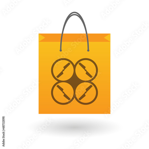 Shopping bag with a drone icon