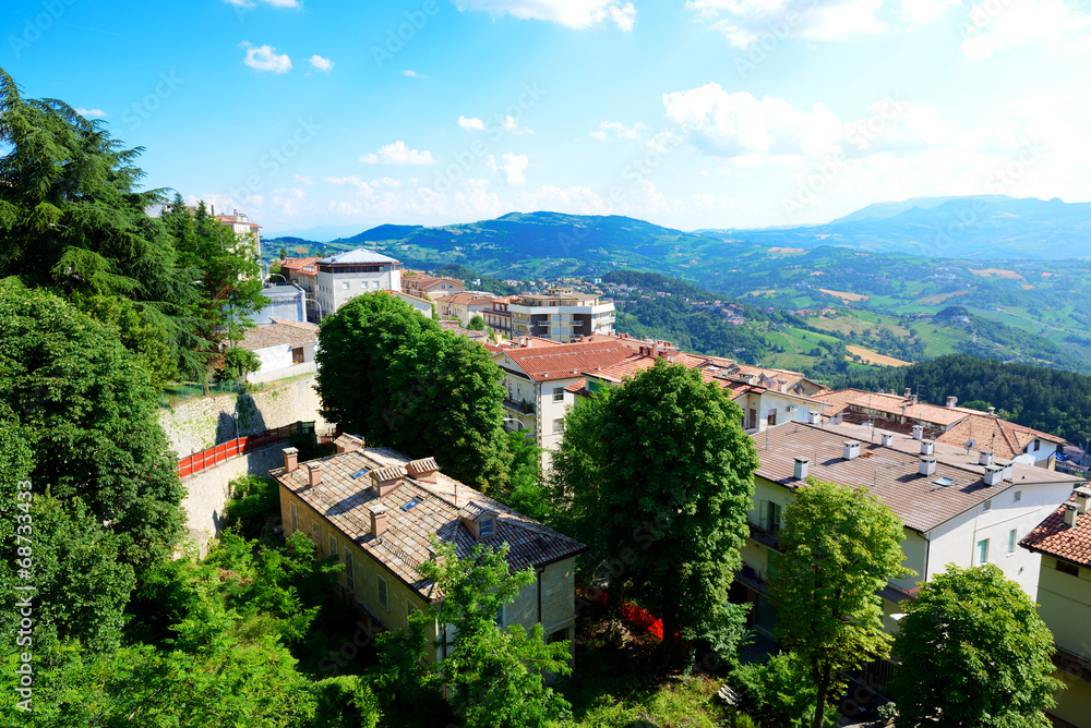 The view from Titano mountain, San Marino