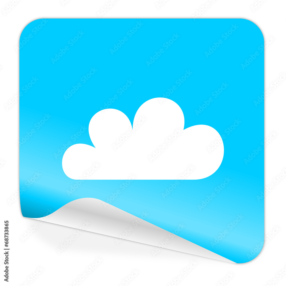 cloud blue sticker icon cloud blue sticker icon