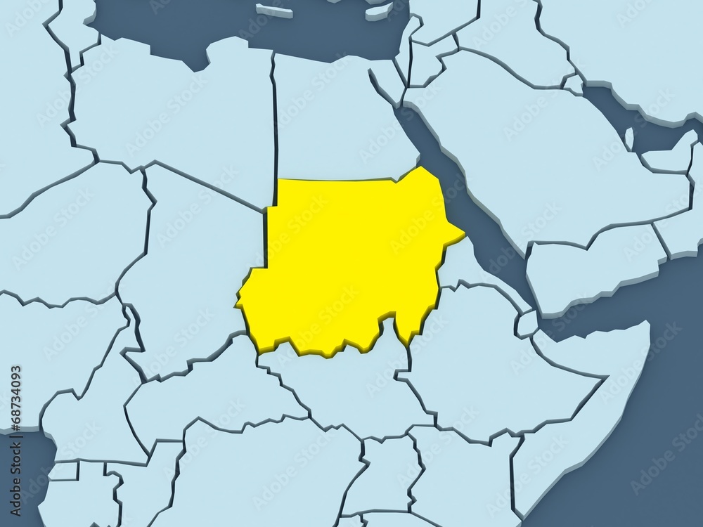 Map of worlds. Sudan.