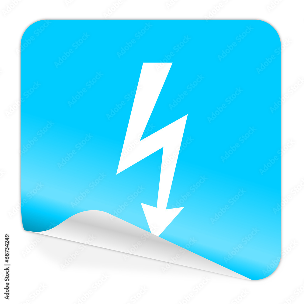 bolt blue sticker icon bolt blue sticker icon
