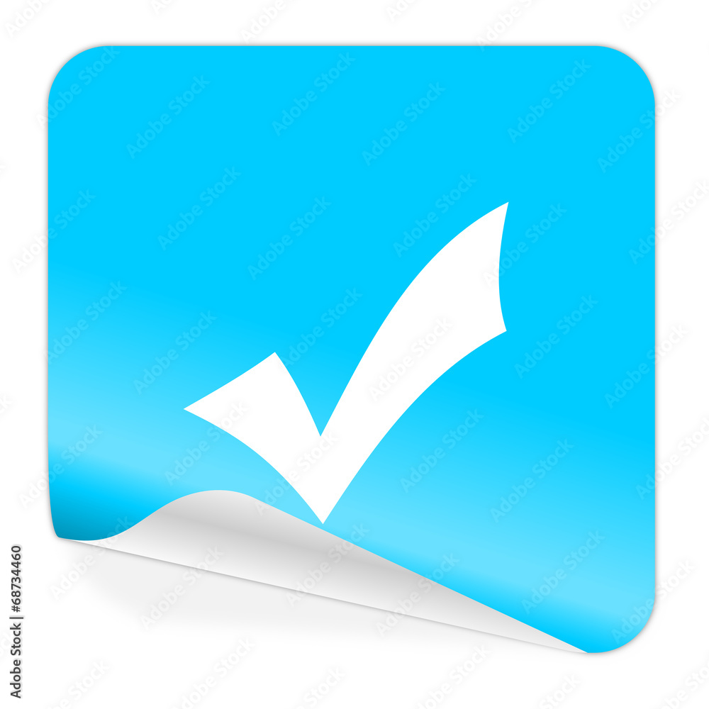 accept blue sticker icon accept blue sticker icon
