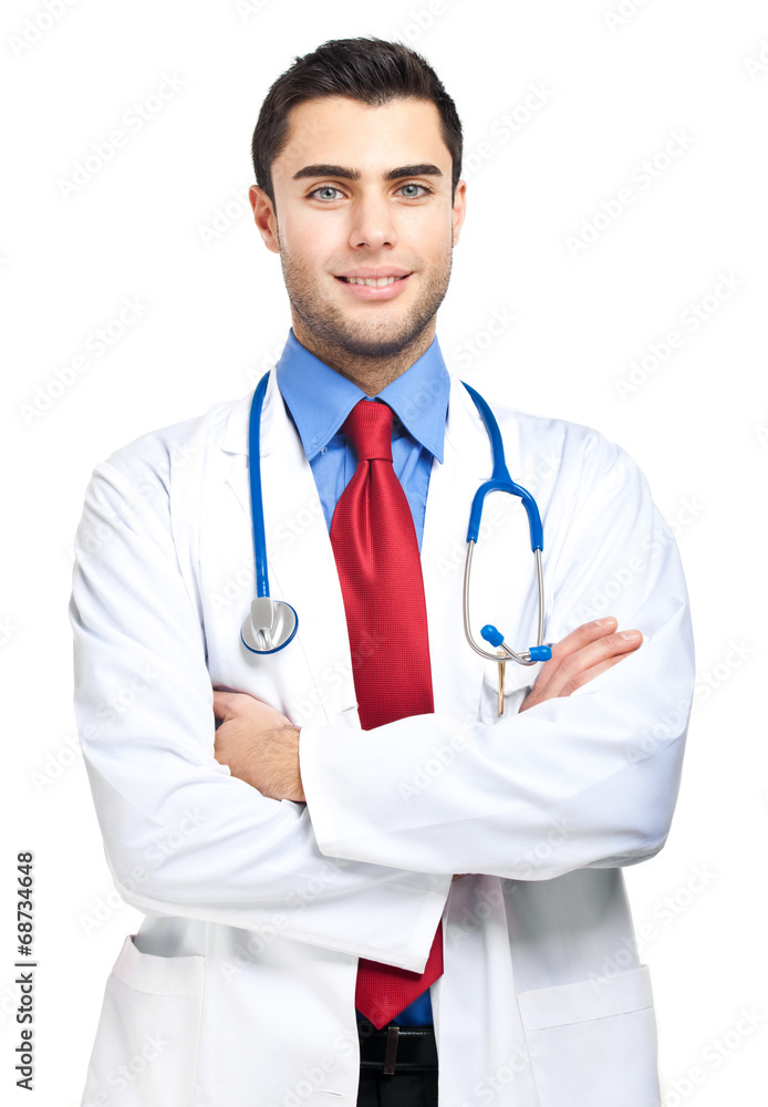 Smiling doctor isolated on white Smiling doctor isolated on white