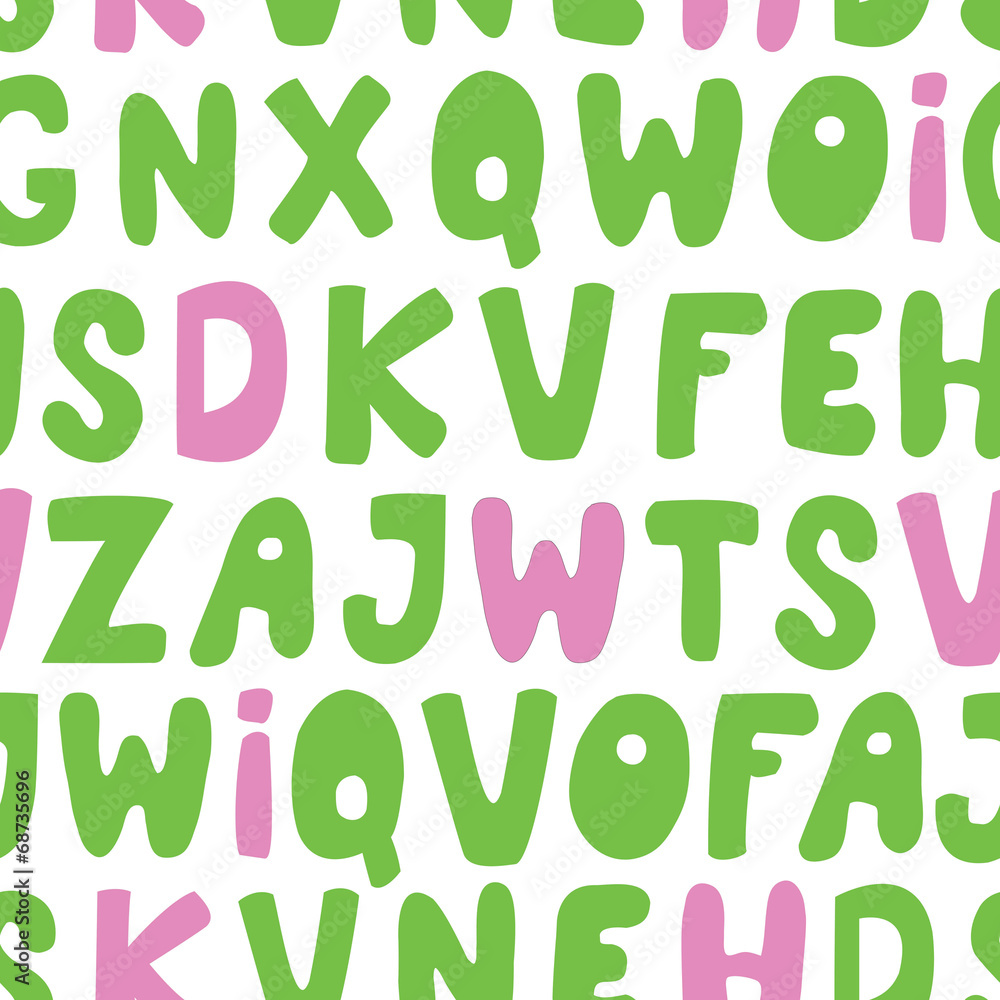 Seamless pattern with letters Seamless pattern with letters