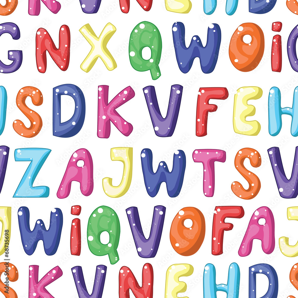 Seamless pattern with letters Seamless pattern with letters
