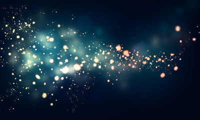 glittering stars on dark background