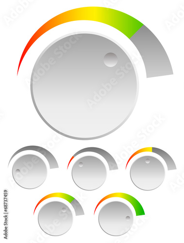 Knob with level indicator. Adjust opacity mask to set level.