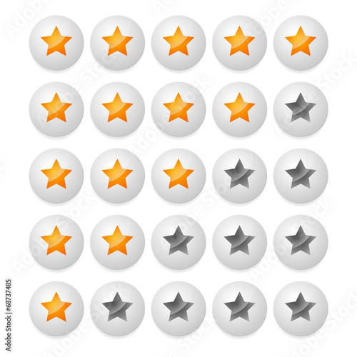 Star rating from stars in balls, spheres