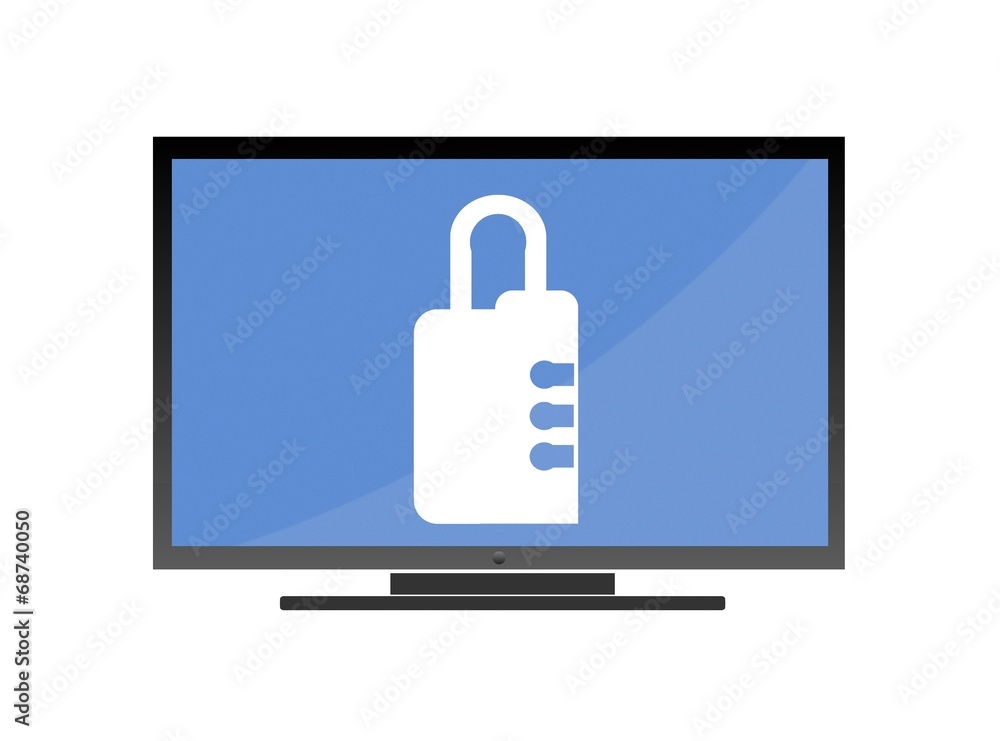 Cadenas dans un écran de télévision