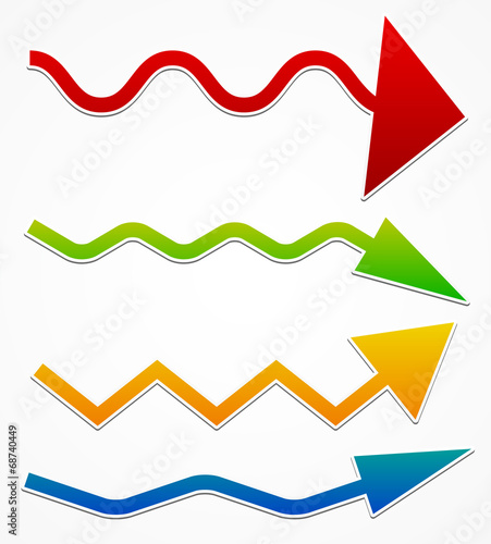 Wavy arrows