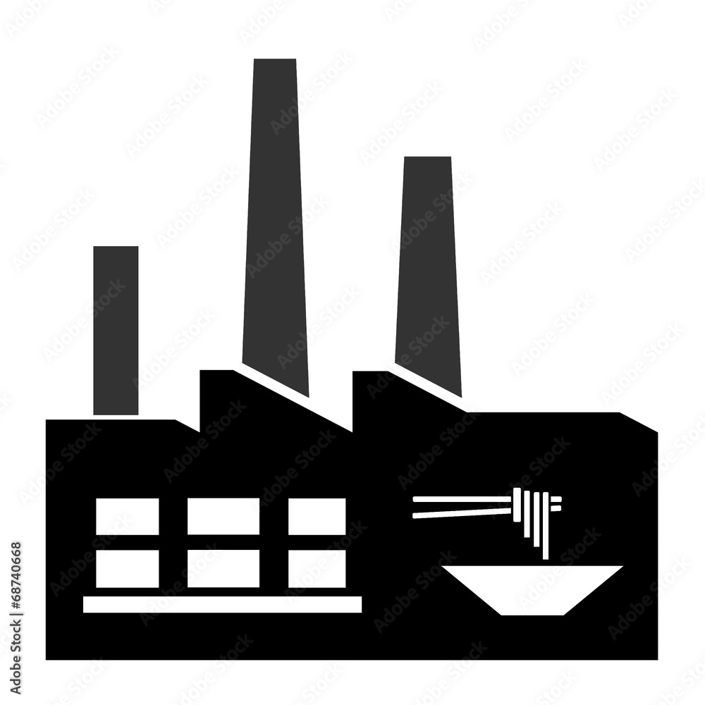 Bol de nouilles dans une usine Bol de nouilles dans une usine