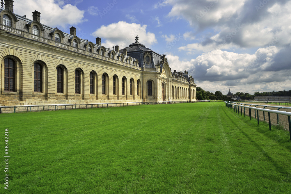 Hippodrome de Chantilly (60500), département de l'Oise en région Hauts-de-France, France	