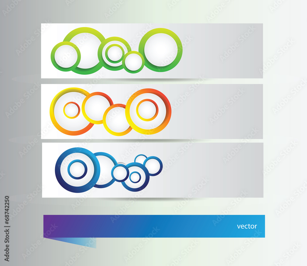 Banners with circles