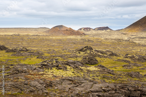 Panorama of Icelandic mountains