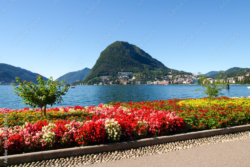 Monte San Salvatore seen from the park