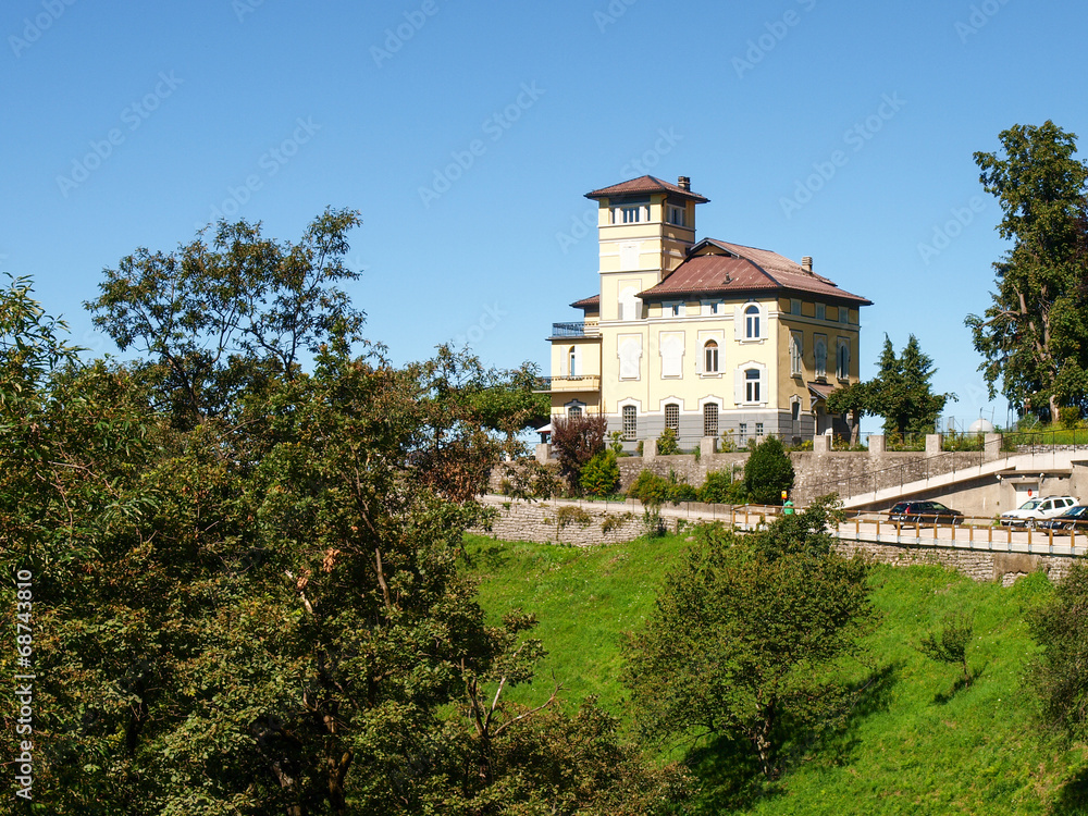 Fototapeta premium Old house in Monte Bre, Lugano