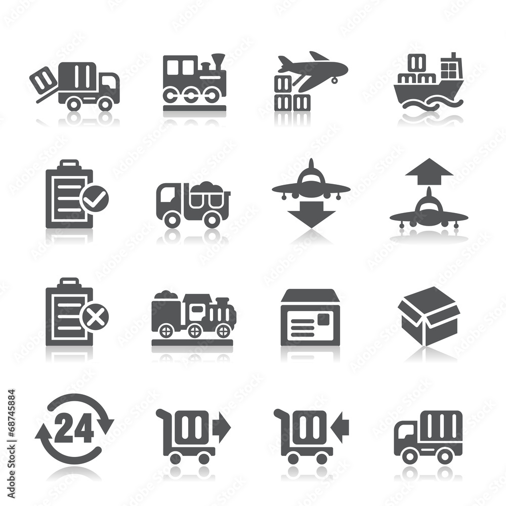 Logistics and Transport Icons Logistics and Transport Icons