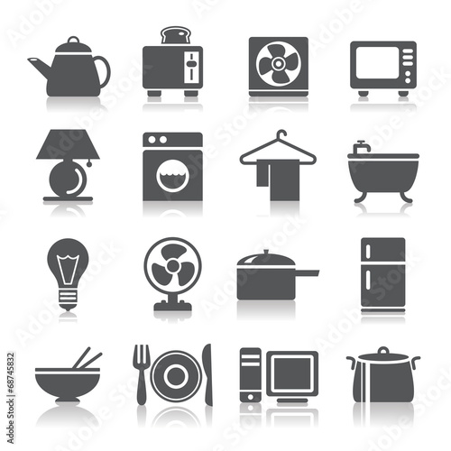 Billede på lærred Houseware Icons