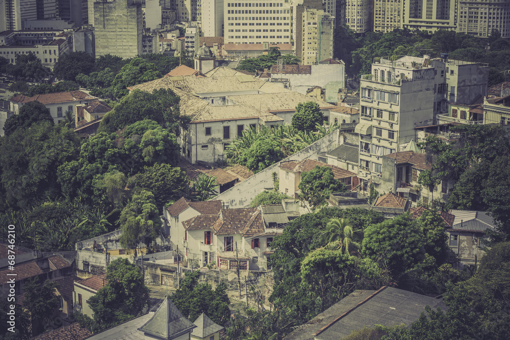 Typical buildings in old part of Rio de Janeiro