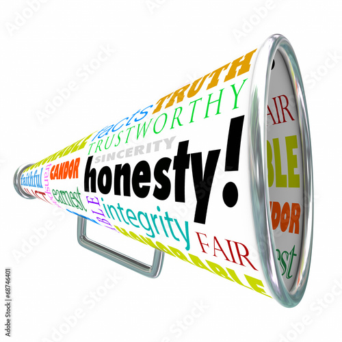 фотографія Honesty Sincerity Integrity Virtues Reputation Megaphone Bullhor
