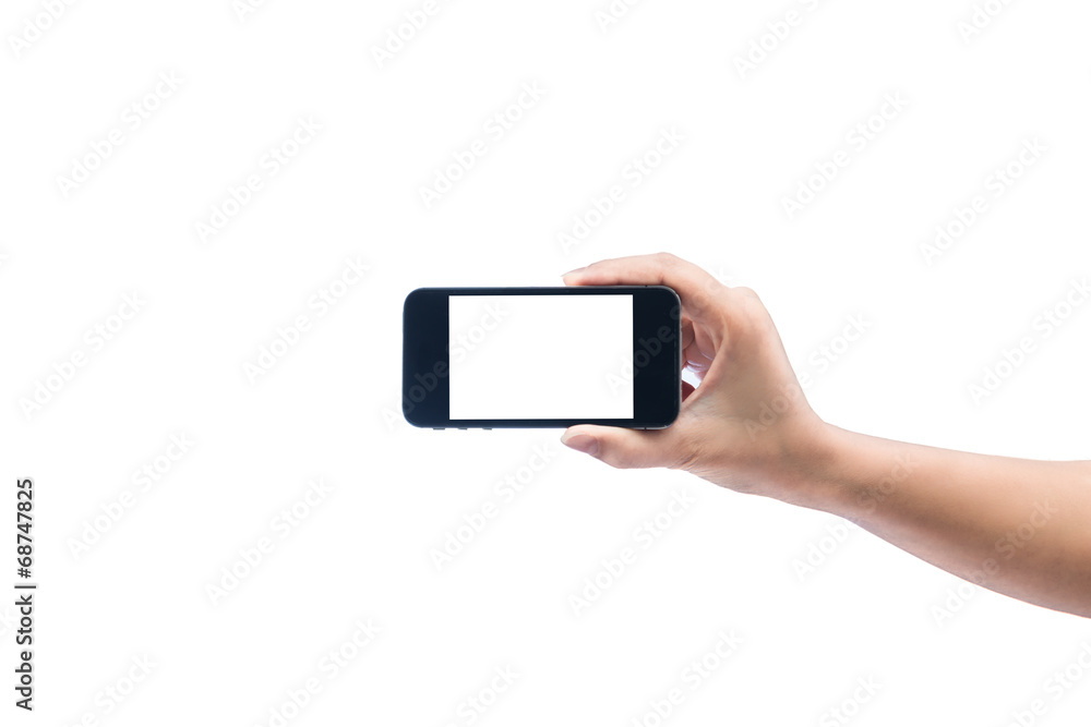 isolated woman hand holding the phone tablet touch computer gadg isolated woman hand holding the phone tablet touch computer gadg