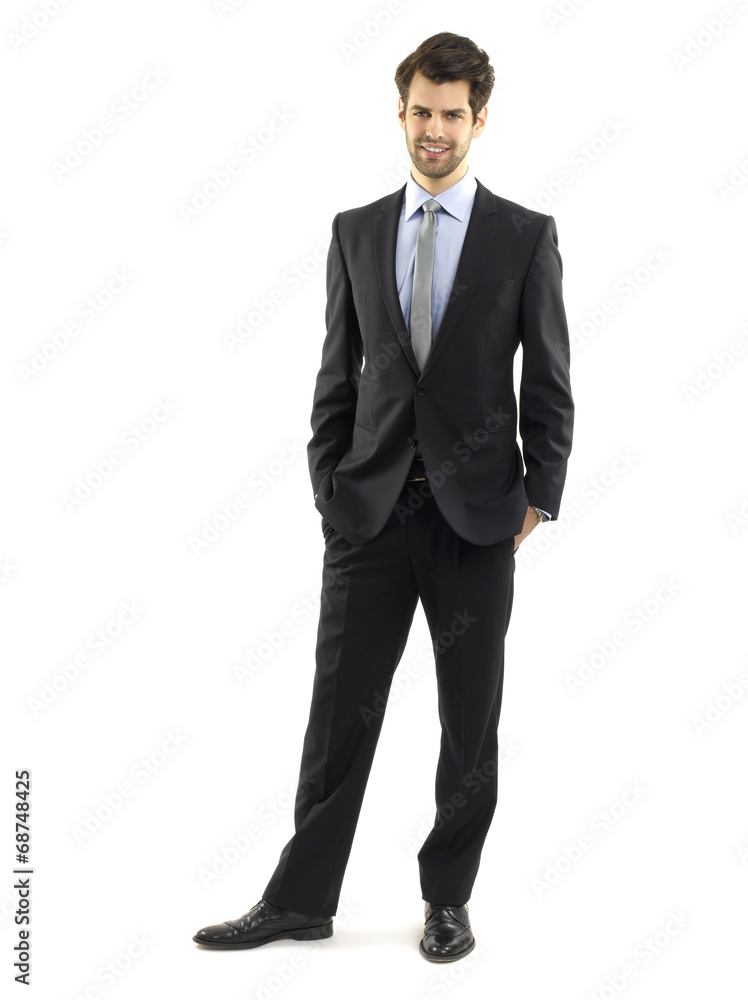 Full length businessman portrait on white background Full length businessman portrait on white background