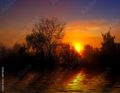 Fototapeta Naklejka Na Ścianę i Meble -  Sunshine on the river